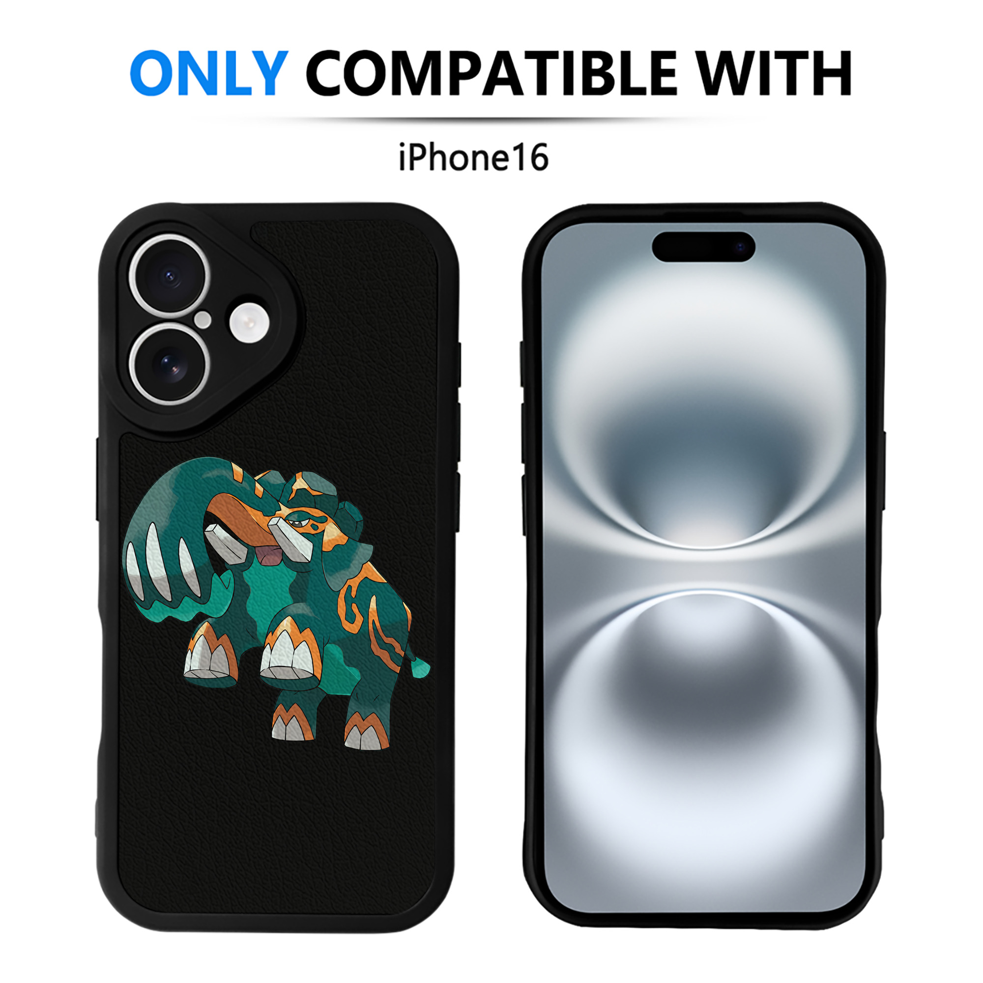 （画像用） ポケットモンスター Pokémon 【iPhone 16シリーズ対応】シリコンスマホケース（レザー調） 材質：シリコン